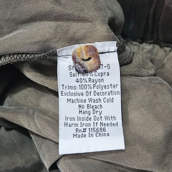 Johnny Was Workshop Camo Print Pull On Embroidered Pants womens XS - Picture 7 of 8